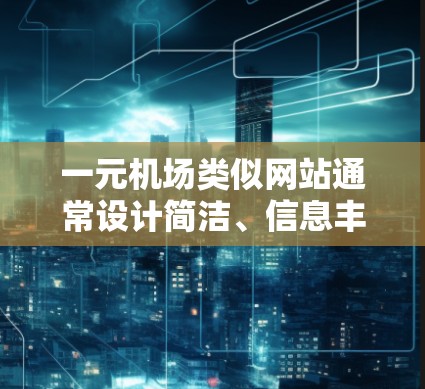 一元机场类似网站通常设计简洁、信息丰富，提供多种分类和搜索功能，以方便用户快速找到所需信息。以下是一元机场类似网站的常见结构和内容