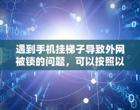 遇到手机挂梯子导致外网被锁的问题，可以按照以下步骤进行排查和处理