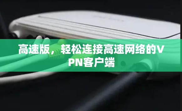 高速版，轻松连接高速网络的VPN客户端